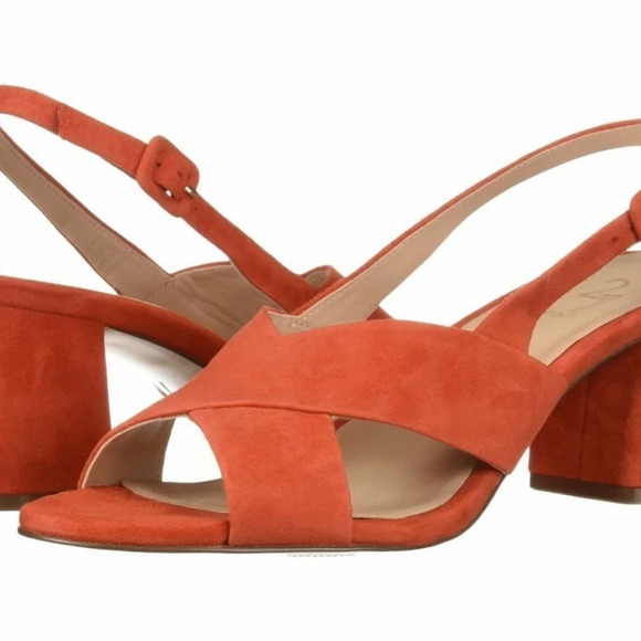 NWT NATURALIZER 27 EDIT SIZE 9.5 HEELED SANDALS  RED "DELLA POPPY" SUEDE - Picture 12 of 14